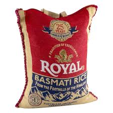Royal Basmati White Rice, 20 lb