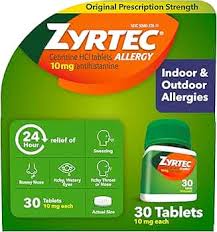 Zyrtec Allergy Cetirizine 10mg, 350 ct